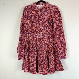 Free People Floral Mini Dress - Pink and Purple